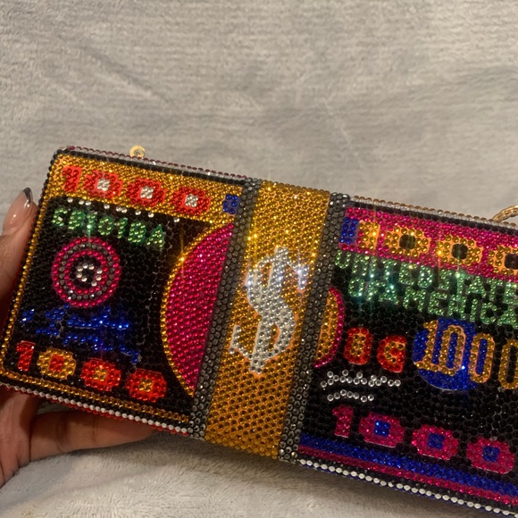 Womens colorful “Swarovski “ clutch - Picture 6 of 7